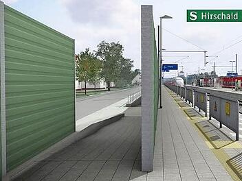 Mit Lärmschutzwänden - wie hier für Hirschaid geplant - will die Bahn die gesetzlichen Vorgaben einhalten. Foto: DB AG
