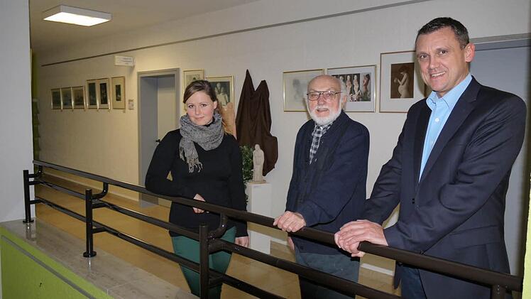 Hanna Scheuermeyer, Hellmut Baensch, Bürgermeister Ludwig Wahl