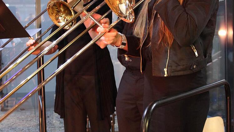 Die Posaunenbläser des Orchesters des Gymnasiums Fränkische Schweiz beim Frühlingskonzert Foto: fra-press