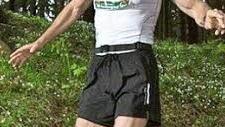 Martin Lutz vom TSV Stockheim bei einer Bergab-Passage beim Rennsteiglauf. Foto: privat