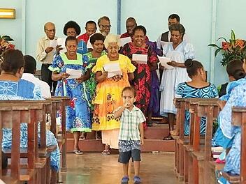 Gläubige bei einem Gottesdienst in Vanuatu
