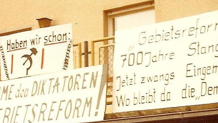 Eindrücke von den Aktionen 1978 in Stangenroth. Diese drei Bilder stammen aus dem Archiv von Berthold Kleinhenz.