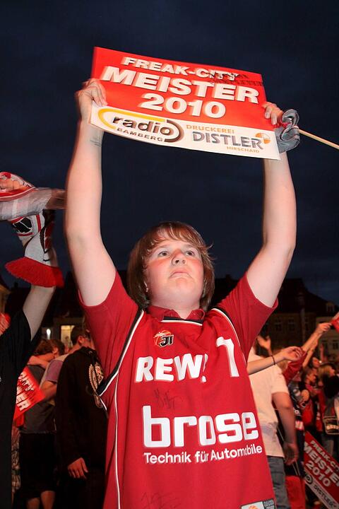 Meisterfeier Brose Baskets Bamberg Maxplatz