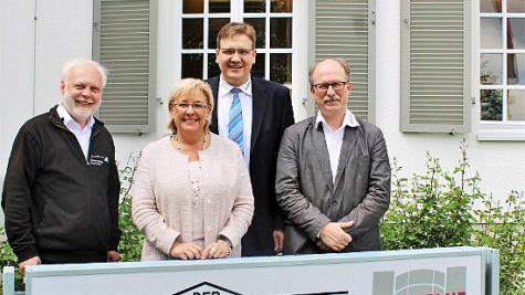 Studienleiter Gustav Binder, MdL Sylvia Stiersdorfer, Stiftungsdirektor Steffen Hörtler und Bildungsmanager Ulrich Rümenapp.