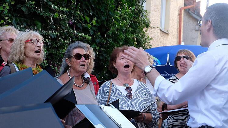 Die Chorgemeinschaft MGV sing für die Besucher. Foto: Gerd Schaar