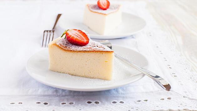 Himmlisch fluffiger K&auml;sekuchen.