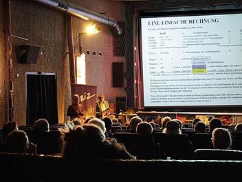 Mehr als 50 Besucher kamen am 10. Dezember zur Diskussionsveranstaltung im Zeiler "Capitol-Theater".  Foto: Bruno Schneyer