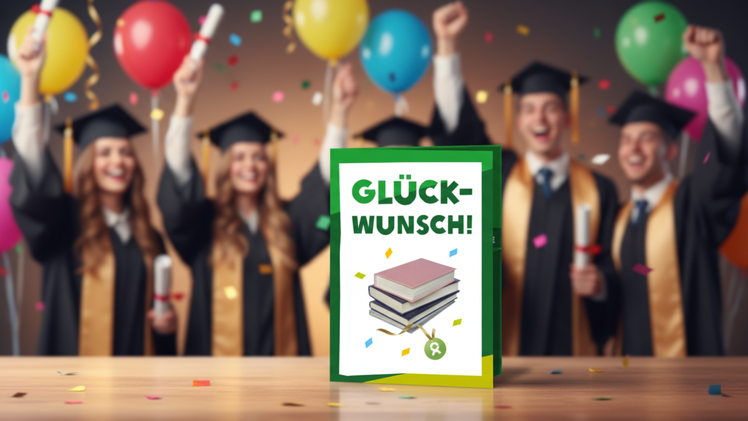 Die Gl&uuml;ckwunschkarte zur bestandenen Pr&uuml;fung schenkt doppelte Freude &ndash; f&uuml;r die Absolventinnen und Absolventen sowie f&uuml;r Menschen, die durch deine Unterst&uuml;tzung bessere Bildungschancen erhalten. Gemeinsam feiert ihr Erfolg und Zukunft.