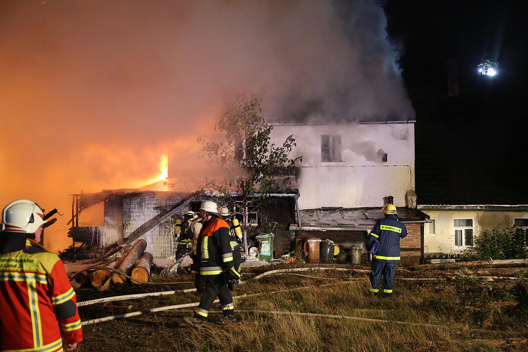 Sägewerk in Rehau in Flammen