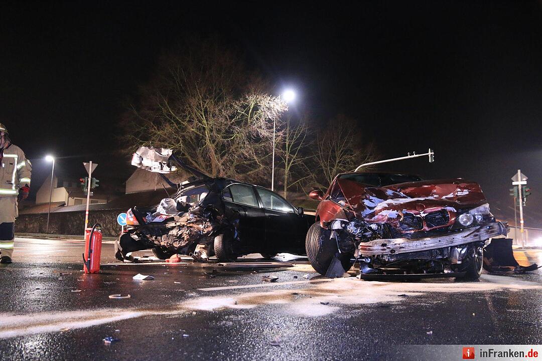 Frontalkollision am Münchner Ring in Bamberg