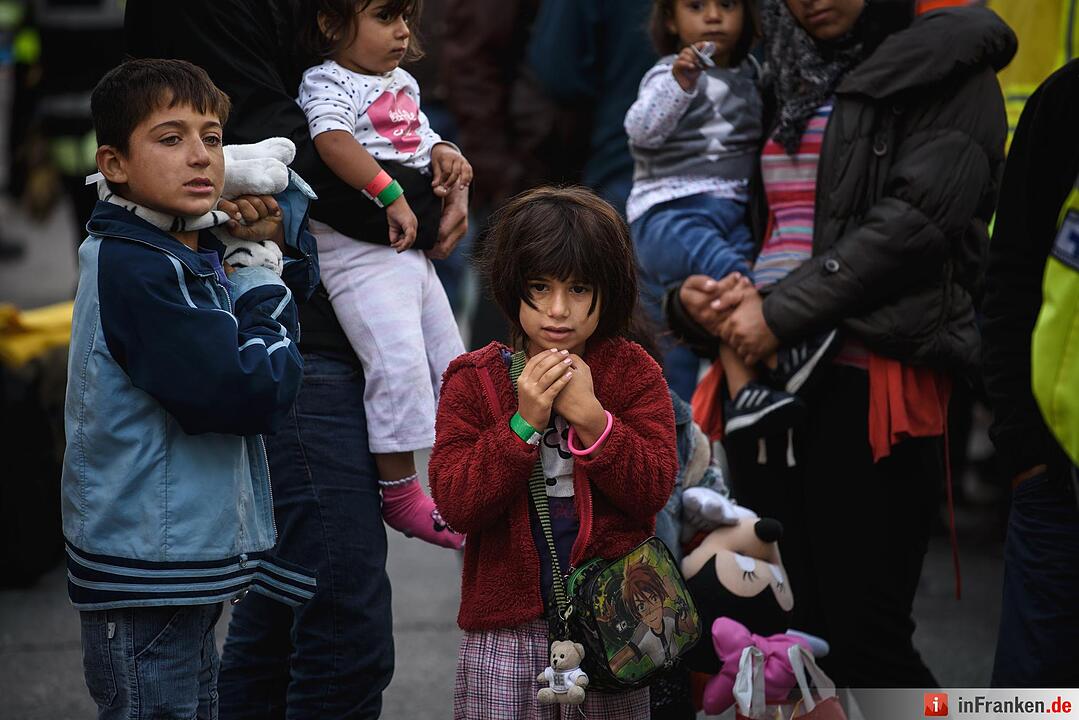 Ankunft von Flüchtlingen am Hauptbahnhof München