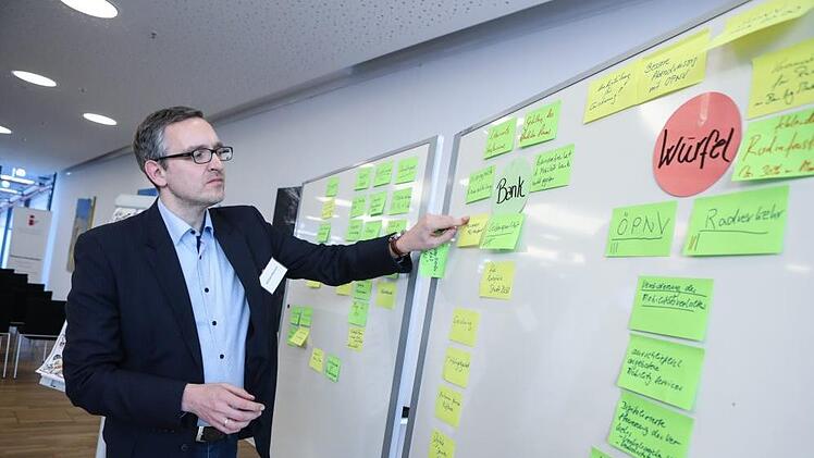 Denkwerkstatt "Bamberg 2050": Blick auf den Workshop "Wie bewegen wir uns?". Foto: Barbara Herbst