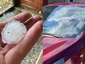Hagelschauer in Tettau: "Ein Kubikmeter Hagel im Haus"