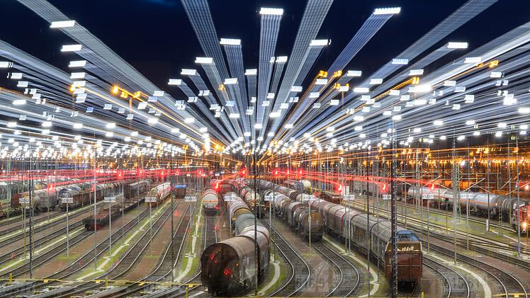 G&uuml;terverkehr Bahn - Rangierbahnhof Halle/Saale