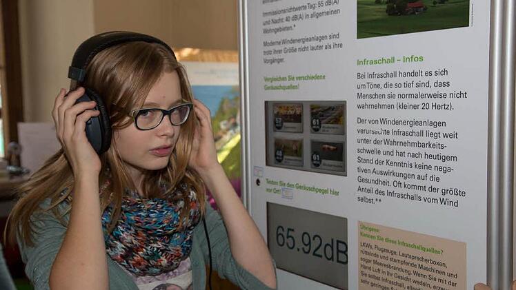 Emma Müller macht den Lärmtest. Foto: Klaus Gagel