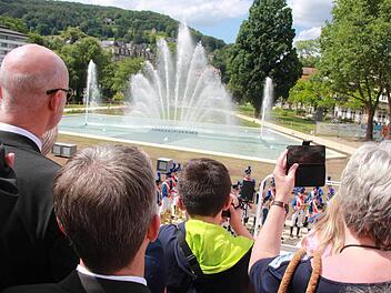 Festliche Einweihung des neuen Springbrunnens und des sanierten Rosengartens in Bad Kissingen Foto: Carmen Schmitt