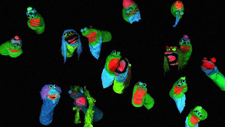 Bei den "Gaaskeesern" durfte beim Jubiläum die publikumswirksame "Black-Light-Show" nicht fehlen.Foto: Bertram Wagner