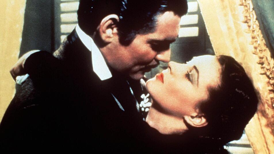 Einen der schönsten Filmküsse tauschten Clark Gable und Vivien Leigh in "Vom Winde verweht". Foto: dpa