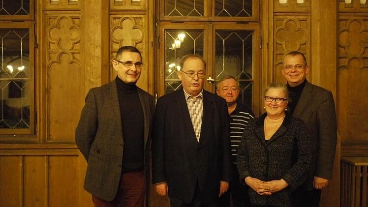 Rainer Freund, Dieter George, Edelgard Striegel, Dietmar Baier und Thomas Werner ( v. l.)  Foto: Pauline Lindner