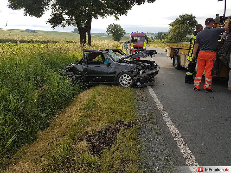 Schwerer Unfall auf B173 bei Köditz