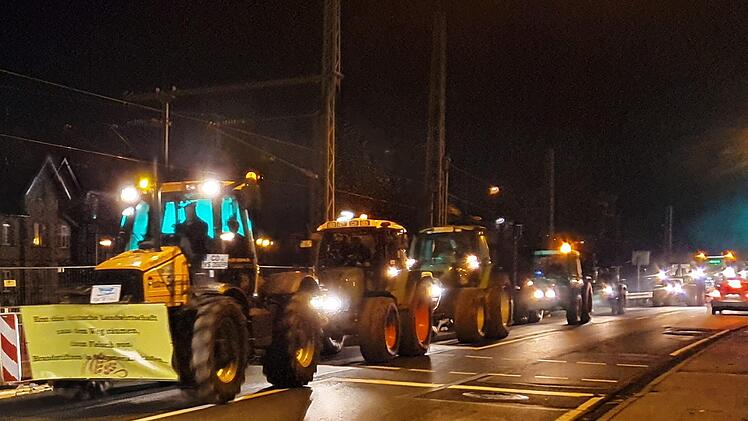 Erst in diesen Tagen haben die Landwirte in Kronach gegen die Landwirtschaftspolitik in großem Umfang demonstriert. Der Protest in Münnerstadt wird mit Rücksicht auf die Stadt zwar kleiner ausfallen, die Sorgen der Landwirte sind allerdings nicht minder groß.Maria Löffler/Archiv
