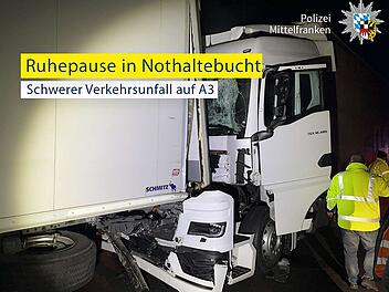 Lkw-Unfall bei Erlangen sorgt f&uuml;r Sperrung auf A3