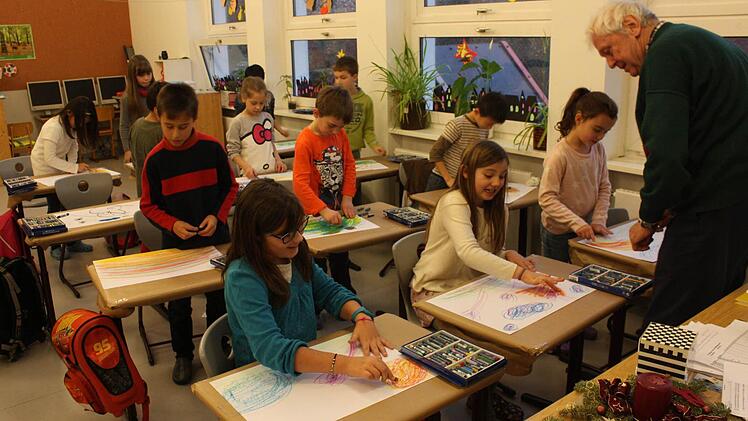 Kunstprojekt an der Sinnberg-Schule in Bad Kissingen. Foto: Robert Huger