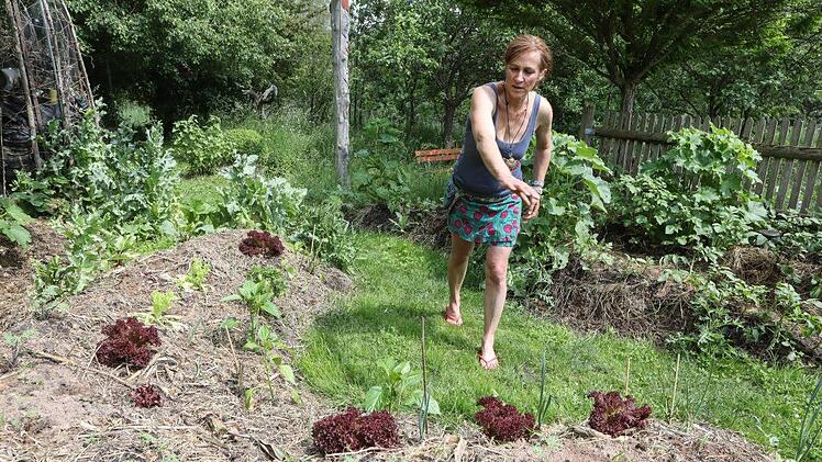 Inka Neff und ihre Sonnenfalle. Fotos: Barbara Herbst