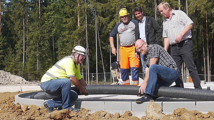 Auf der Baustelle.  Foto: Berthold Köhler
