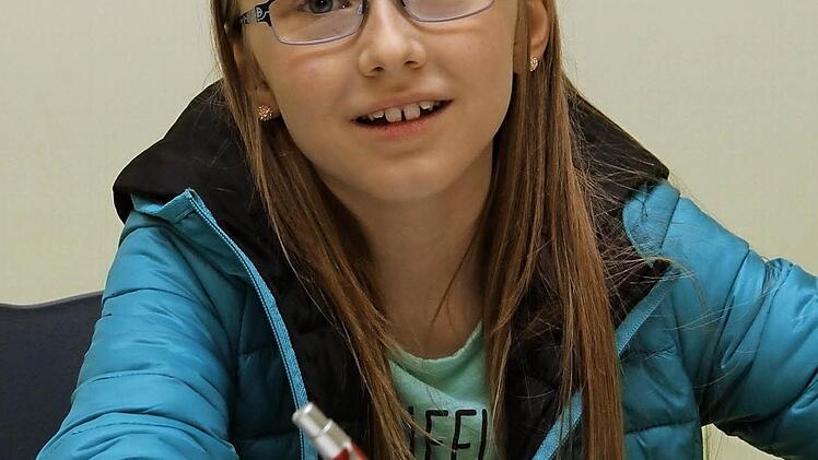 Die unterfränkische Mathematik-Siegerin Emelie Kraus (Grundschule Hofheim)  Foto: Günther Geiling