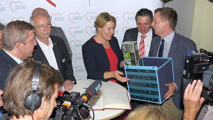 Bundesfamilienministerin Franziska  Giffey besichtigte am Donnerstag das Mehrgenerationenhaus der Arbeiterwohlfahrt in Bad Rodach. Berthold Köhler