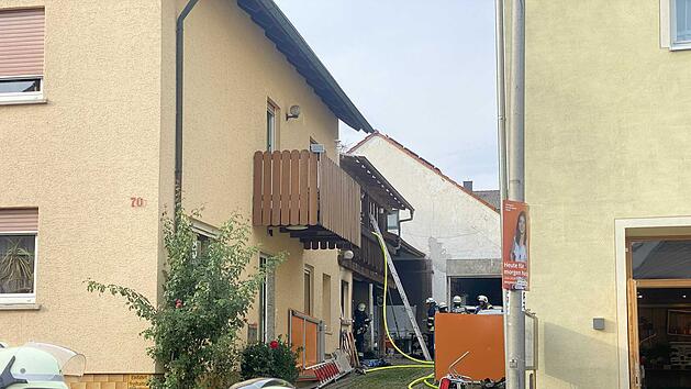 Brand in Anbau von Einfamilienhaus