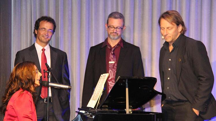 "Parole" zur Eröffnung (von links) Antoinetta Bafas, Andreas Engel, MIchael Heinrich und Patrick Hellenbrand.