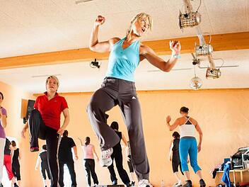 Sabien Gerner bei der Step-Aerobic Foto: Mona Lisa Eigenfeld