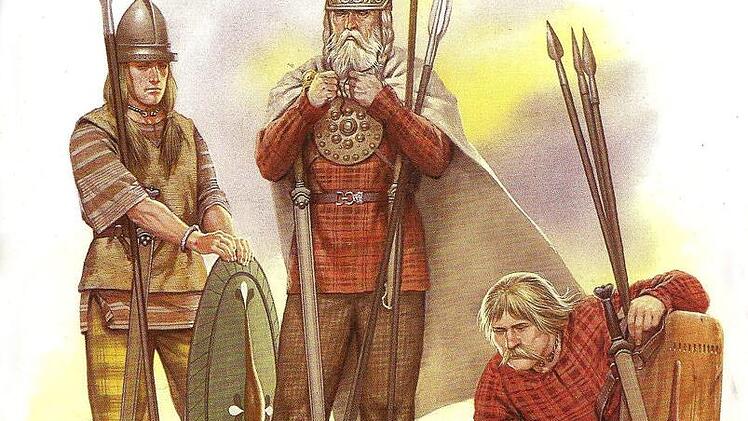 Arch&auml;ologen gehen davon aus, dass keltische Krieger so &auml;hnlich ausgesehen haben. Grafik: Archiv Anton K&ouml;cheler