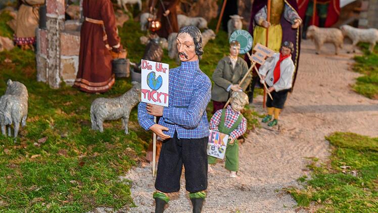 Die Krippe in der Oberen Pfarre 2019/20 im Detail. Foto: Ronald Rinklef