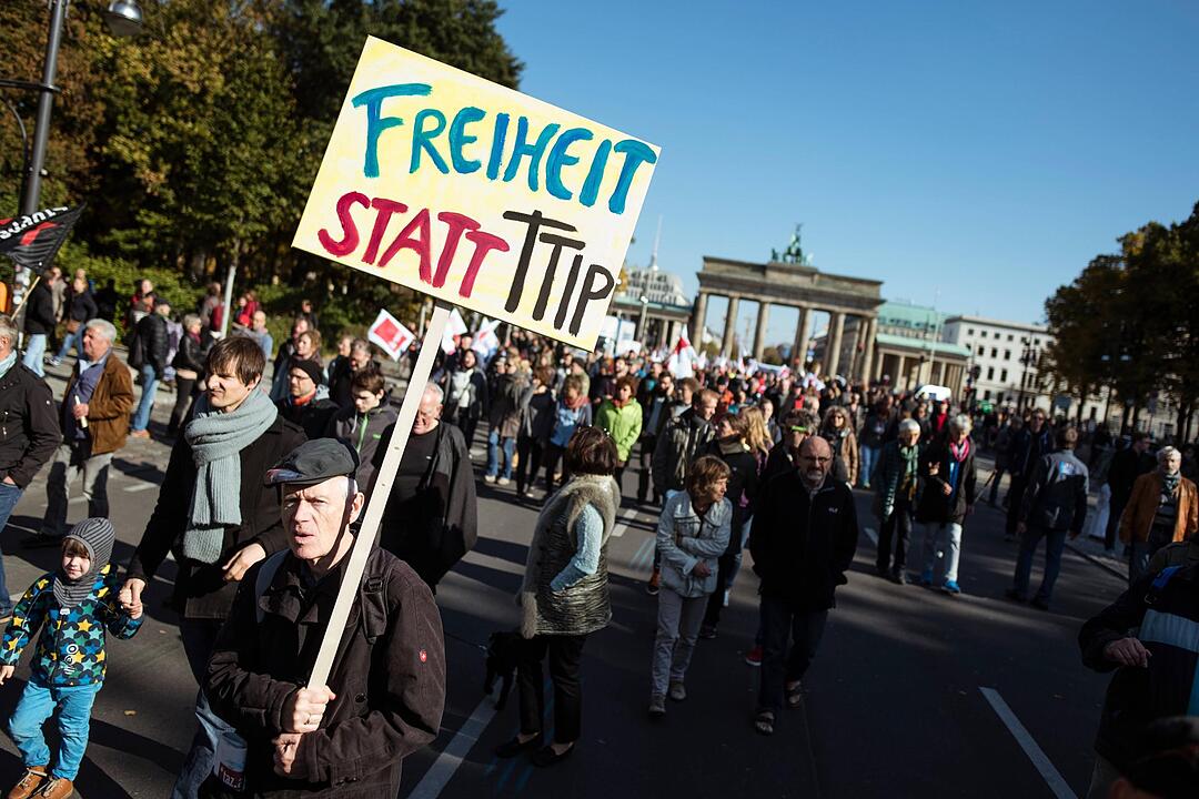 Demonstration gegen TTIP und CETA