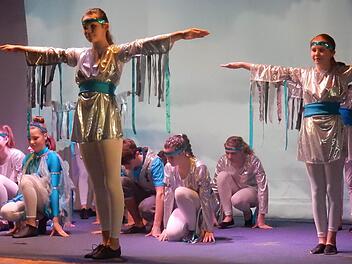 Die "Rhythm Dancers" entführten die Zuseher in der Schulturnhalle in die Märchenwelt der Königin "Phantasie".  Fotos: Reinhard Löwisch