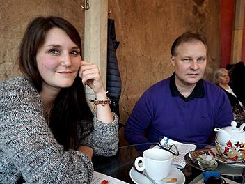 Sarah Litz und Curd Blank beim Pressegespräch zum Haushalt Richard Sänger