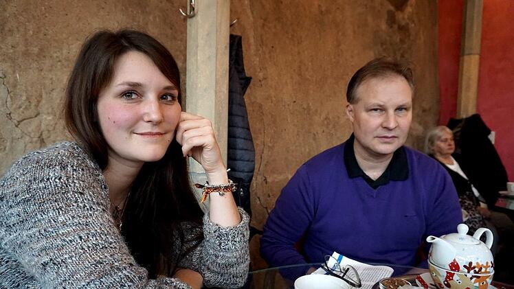 Sarah Litz und Curd Blank beim Pressegespräch zum Haushalt Richard Sänger