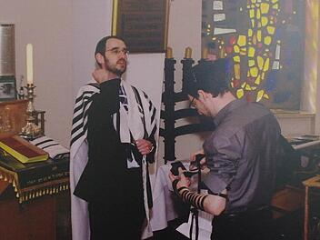 Ein Gottesdienst in der Würzburger Synagoge. Foto: Stephanie Elm