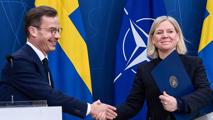 Pressekonferenz zur Aufnahme Schwedens in die Nato
