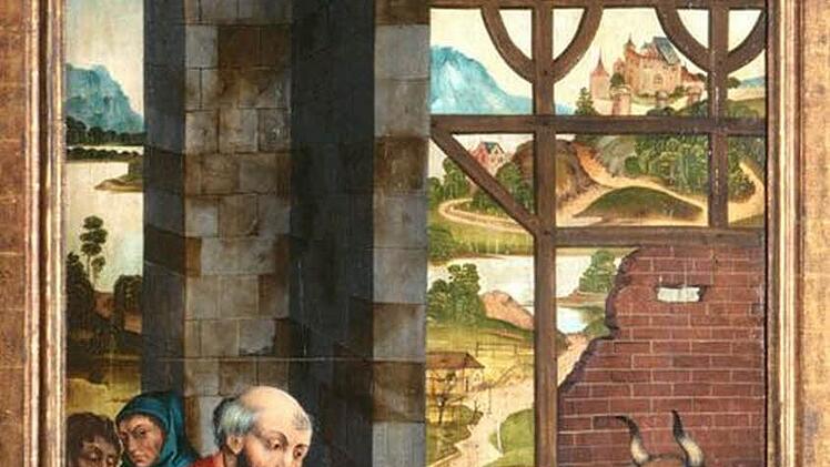 Umkreis Michael Wolgemut, Nürnberg, um 1480/90: Christi Geburt (ehemals Teil eines Flügelaltares)