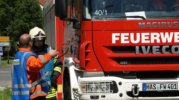 Gemeindefeuerwehrtage dienen dazu, die Zusammenarbeit der Wehren zu schulen, die Absprachen funktionierten in Unterschleichach gut. Foto: Sabine Weinbeer