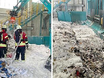 Knetzgau: Schaum-Meer in Müllsortieranlage - "Großaufgebot der Feuerwehr" alamiert