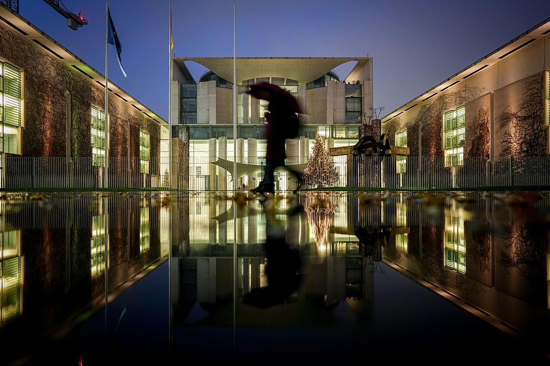 Bundestag - Kanzleramt am Morgen