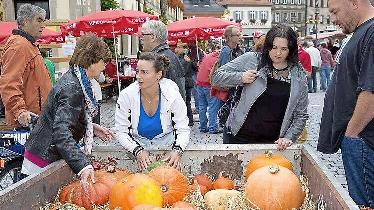 Kürbisse sind das beherrschende Thema beim Herbstmarkt. Fotos: Klaus Gagel