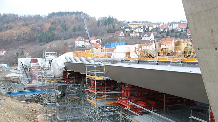 Blick auf die Baustelle bei Untersteinach. Foto: Jürgen Gärtner