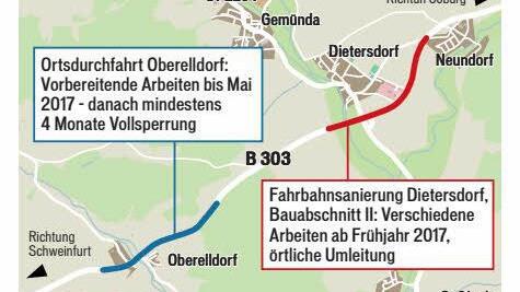 Schwerpunkt B 303: So geht's weiterGrafik: Klaus Heim