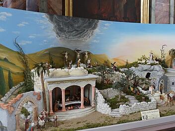 Ein Ausschnitt aus der Schmalwasserer Passionskrippe in der Mariä Himmelfahrts-Kirche. Foto: Marion Eckert